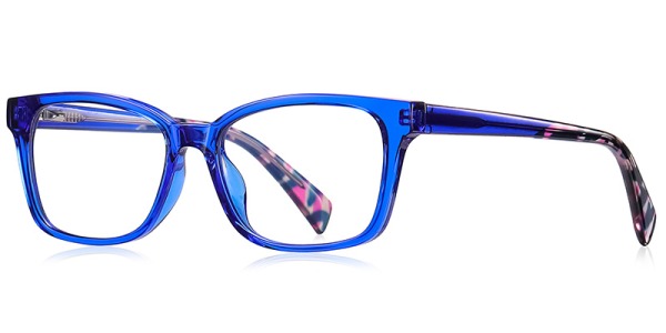 Blue Light Reducing Glasses - "Rylee" Rectangle Frame - Narrow Fit (13cm) - Image 2